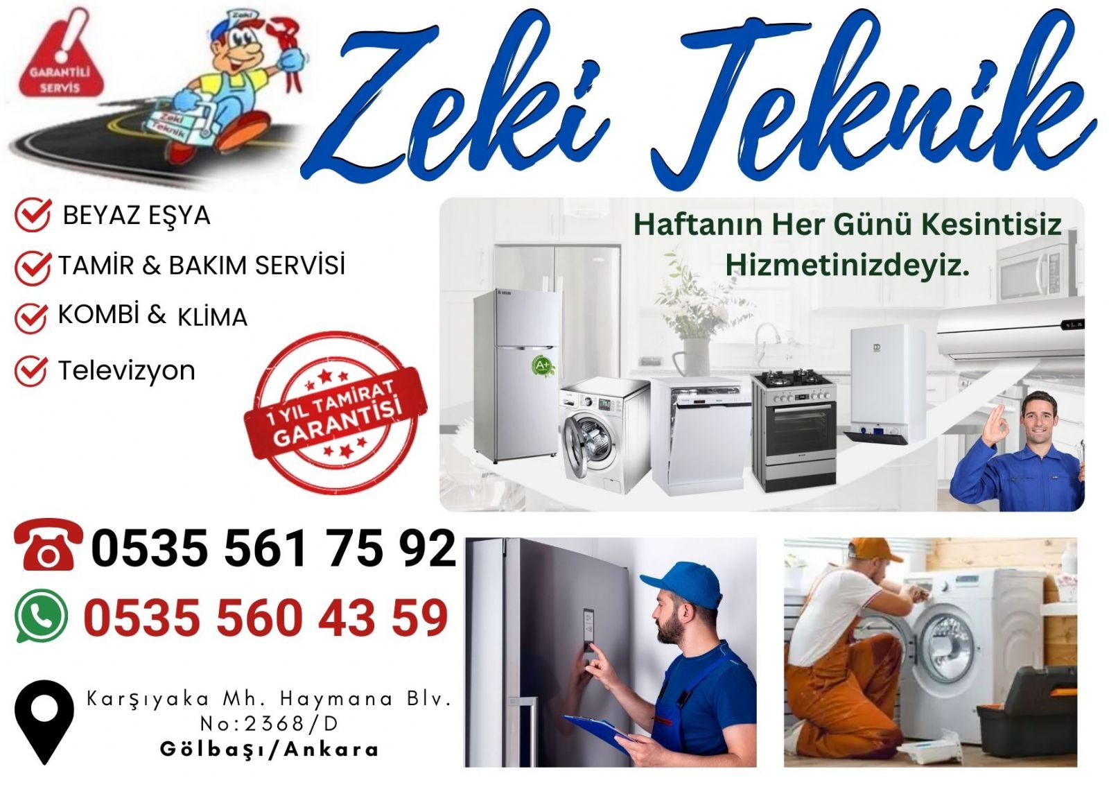 Gölbaşı Beyaz Eşya Servisi